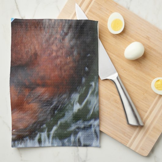 Blau berechnetes Enten-Geschirrtuch Küchentuch (Viertel Falte)