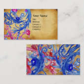 BLAU BERRIES WIRBEL Perchment Visitenkarte (Vorne/Hinten)