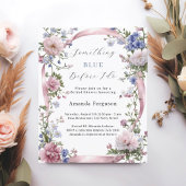 Blau bevor ich florals Bridal Dusche Einladung