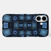 Blau bewegt Abstraktes Muster Case-Mate iPhone Hülle (Rückseite (Horizontal))