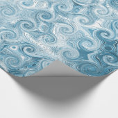 Blau bewegt Packpapier wellenartig (Ecke)