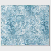 Blau bewegt Packpapier wellenartig (Flach)