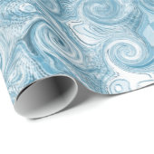 Blau bewegt Packpapier wellenartig (Rolleneckpunkt)