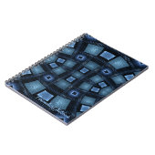 Blau bewegt personalisiertes Notizbuch Notizblock (Linke Seite)