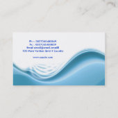 Blau bewegt Visitenkarte wellenartig (Rückseite)