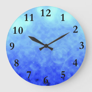 Blau bewölkt Wanduhr