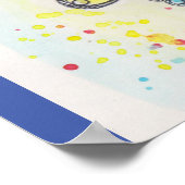 Blau-Bijou-Kabylwasserposter Poster (Ecke)