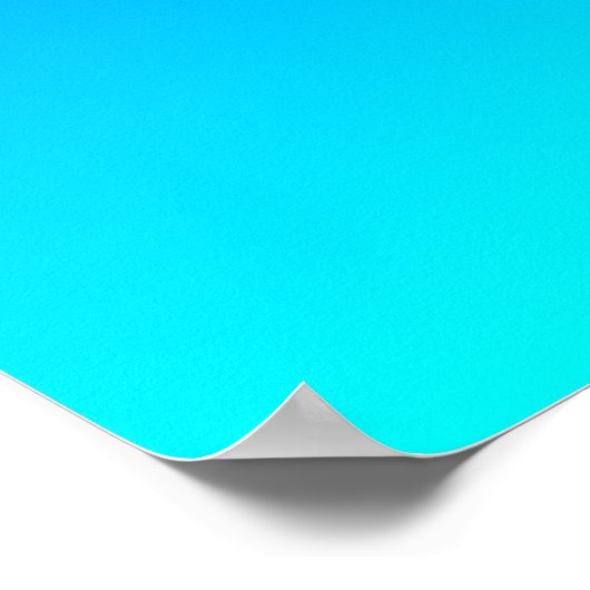 Blau bis Aqua Gradient Poster (Ecke)