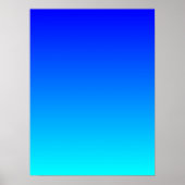 Blau bis Aqua Gradient Poster (Vorne)