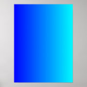 Blau bis Aqua Gradient Poster (Vorne)