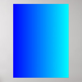 Blau bis Aqua Gradient Poster