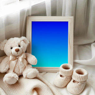 Blau bis Aqua Gradient Poster