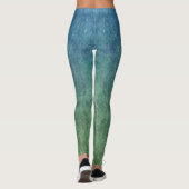Blau bis grün gestrahlt leggings (Rückseite)