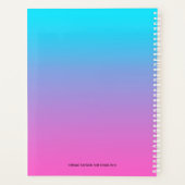 Blau bis grün Hintergrund 3 Ringbuchplaner Planer (Rückseite)