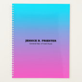 Blau bis grün Hintergrund 3 Ringbuchplaner Planer (Vorderseite)