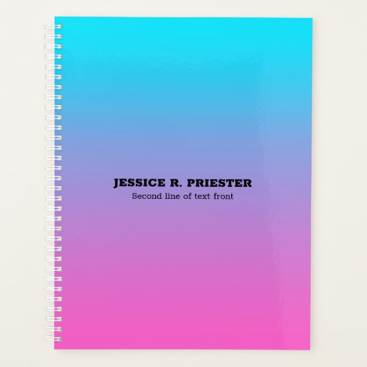 Blau bis grün Hintergrund 3 Ringbuchplaner Planer (Vorderseite)