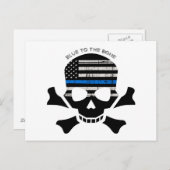 Blau bis Knochen (schwarz) Postkarte (Vorne/Hinten)