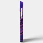 Blau bis lila verblasste Textur und digitale Kratz Case-Mate iPhone Hülle (Rückseite / Links)