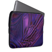 Blau bis lila verblasste Textur und digitale Kratz Laptopschutzhülle (Vorne Rechts)