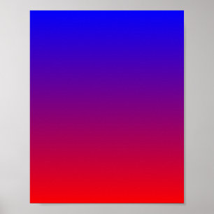 Blau bis Rot Poster