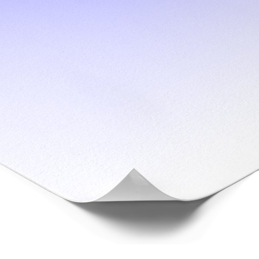 Blau bis Weiß Gradient Poster (Ecke)
