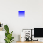 Blau bis Weiß Gradient Poster (Heimbüro)