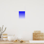 Blau bis Weiß Gradient Poster (Küche)