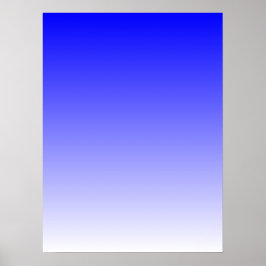 Blau bis Weiß Gradient Poster