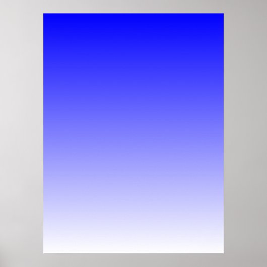 Blau bis Weiß Gradient Poster (Vorne)