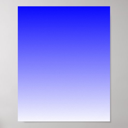 Blau bis Weiß Gradient Poster (Vorne)