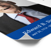 Blau bis wir wieder Beerdigung Gedicht mit Foto tr Poster (Ecke)