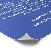 Blau, bis wir wieder eine Feier des Lebensgedichts Poster (Ecke)