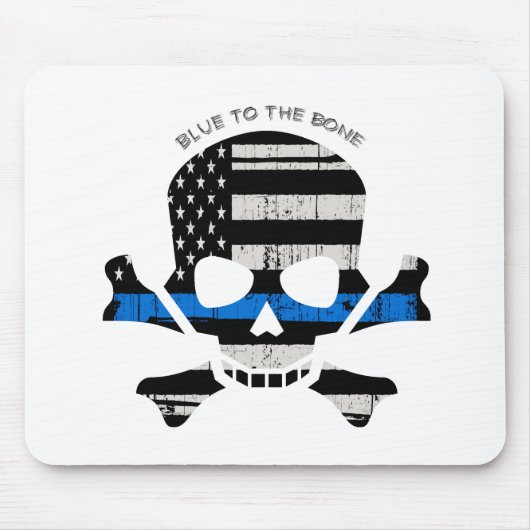 Blau bis zum Knochen (Farbe) Mousepad (Vorne)