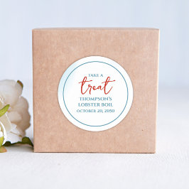 Blau Bitte nehmen Sie die Leckerei Custom Runder Aufkleber