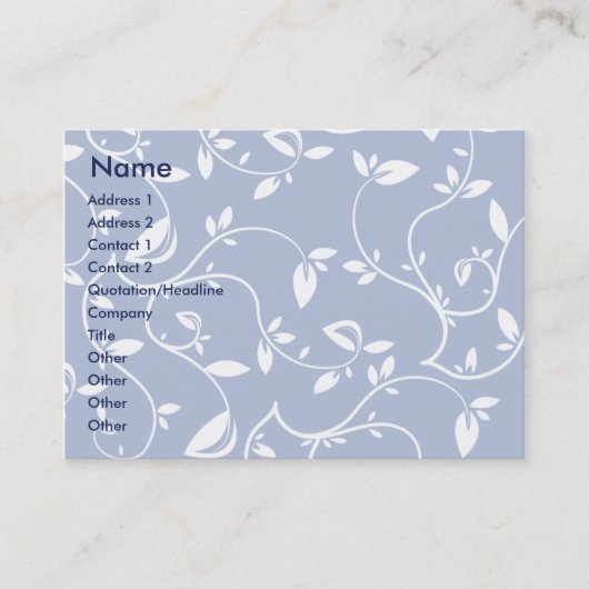 Blau-Blätter - Chubby Visitenkarte (Vorderseite)