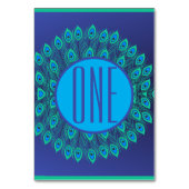 BLAU-BLAU UND AQUAMARINER PFLEGEBAUMUSTER TISCHNUMMER (Rückseite)