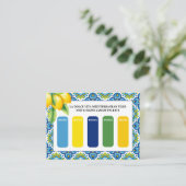 Blau-blaue, gelbe Farbpalette Begleitkarte (Stehend Vorderseite)