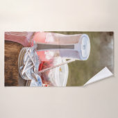 Blau-blaue Keramik Teller und Pitcher Badehandtuch (Badehandtuch)