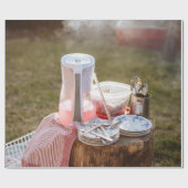 Blau-blaue Keramik Teller und Pitcher Geschenkpapier (Flach)