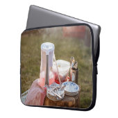 Blau-blaue Keramik Teller und Pitcher Laptopschutzhülle (Vorderseite Links)