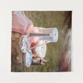 Blau-blaue Keramik Teller und Pitcher Wandteppich (Vorderseite (Horizontal))