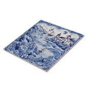 Blau-blaue Liebhaber des Mittelmeers Fliese (Seite)