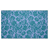 Blau-blaue und blaugrüne Blumengestauke Stoff (Fat Quarter (45,7 x 55,9 cm))