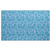 Blau-blaue und blaugrüne Blumengestauke Stoff (Yard (91,4 cm))