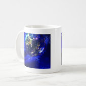 Blau-blaue Weihnachtsbaumgestaltung, nach Maß anpa Kaffeetasse (Vorderseite Links)