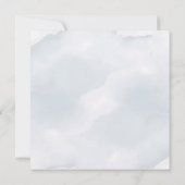 Blau-blaues Brautparty von White & Blush Einladung (Rückseite)