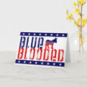 Blau blooded Demokrat Karte (Gelbe Blume)
