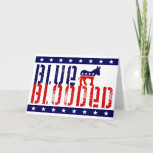 Blau blooded Demokrat Karte