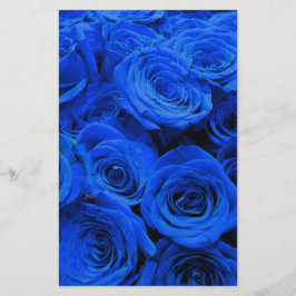Blau blühende Blumen blauer Rose Briefpapier