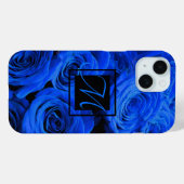 Blau blühende Blumen blauer Rose Case-Mate iPhone Hülle (Rückseite (Horizontal))